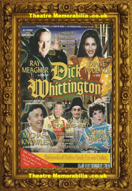 Mansfield Palace Theatre Cinderella Panto Flyer Signed Meagher
