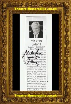 Martin Jarvis Autograph Signed Page – Just William Actor