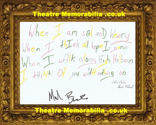 Michael Byrne Autograph Signed Doodle Poem - Indiana Jones