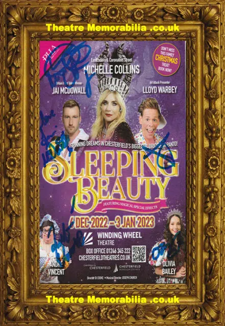 Michelle Collins Autograph Signed Theatre Flyer Leaflet Panto +