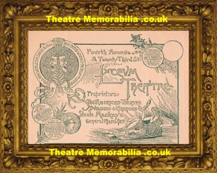 New York Lyceum Theatre – Dakolar – 1885 – America USA Program