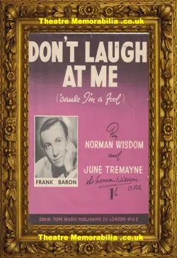 Norman Wisdom Autograph Signed Sheet Music – Don’t Laugh At Me