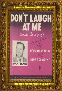 Norman Wisdom Autograph Signed Sheet Music - Don't Laugh At Me