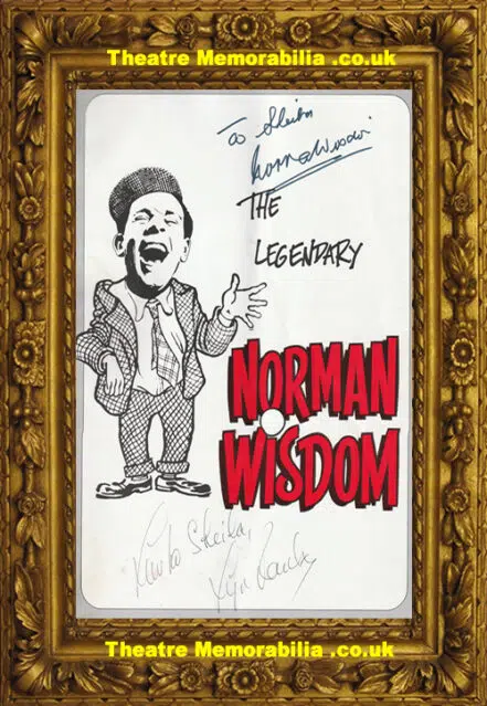 Norman Wisdom Tour Brochure Programme Signed Autograph 1985