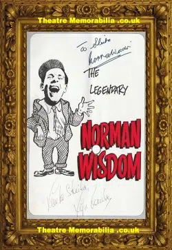 Norman Wisdom Tour Brochure Programme Signed Autograph 1985