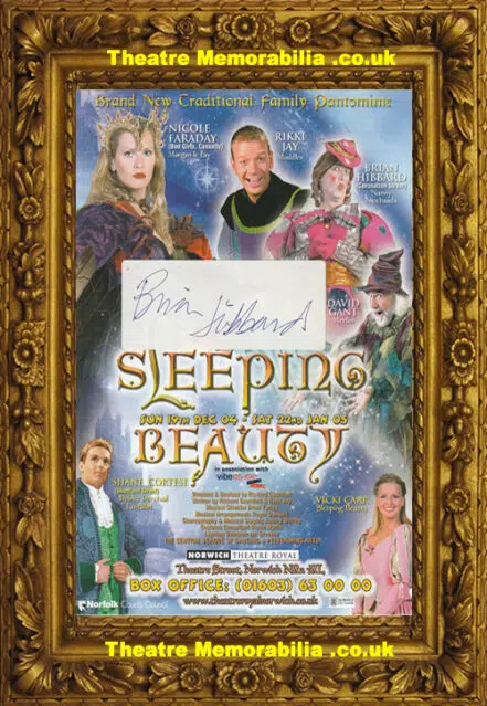 Norwich Theatre Royal – Sleeping Beauty Panto Flyer Signed 2004