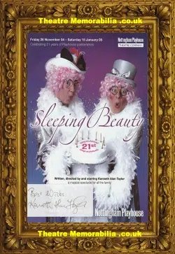 Nottingham Playhouse – Sleeping Beauty Panto Flyer Signed 2004