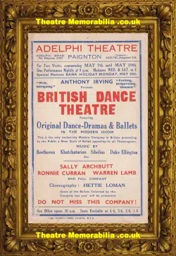 Paignton Adelphi Theatre British Dance Theatre – Flyer Leaflet 1950
