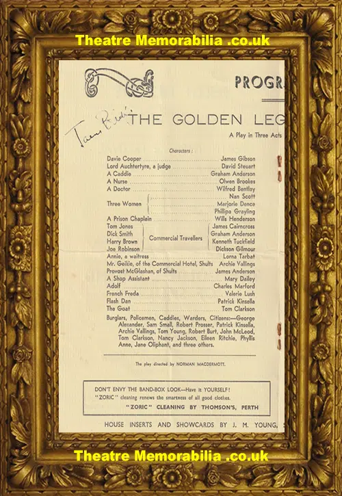 Perth Theatre Festival Scotland The Golden Legend Of Shults 1939