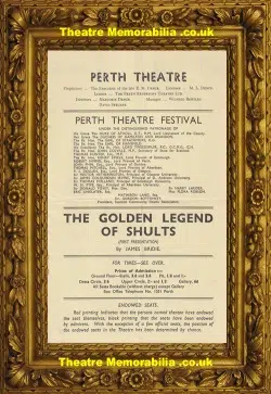 Perth Theatre Festival Scotland The Golden Legend Of Shults 1939