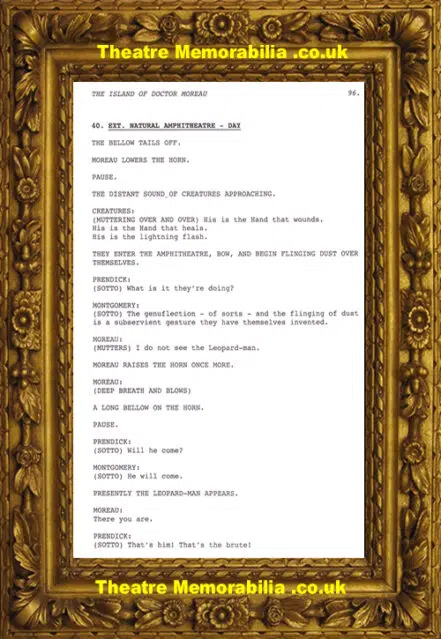 Ronald Pickup – Actor – Drawing Doodle Picture – Script Page