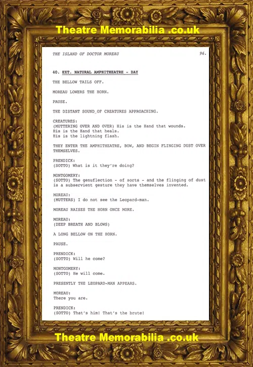 Ronald Pickup - Actor - Drawing Doodle Picture - Script Page