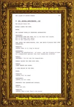 Ronald Pickup – Actor – Drawing Doodle Picture – Script Page