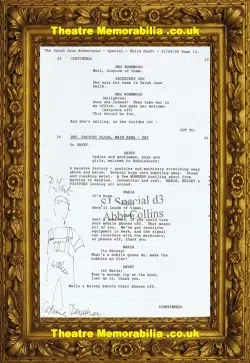 Sarah Jane Adventures Pam Tait Costume Autograph Signed Script B