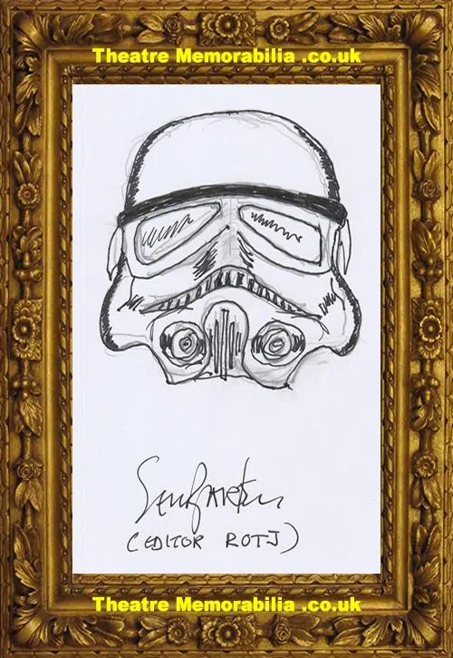 Sean Barton Autographed Doodle Picture Editor Doctor Who