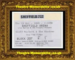 Sheffield Arena Cliff Richard + Shadows Concert Ticket 2009