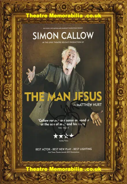 Simon Callow Autographed Signed Theatre Flyer Leaflet Man Jesus