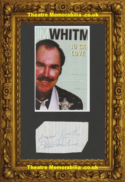Slim Whitman Autograph Signed American Country Singer Songwriter