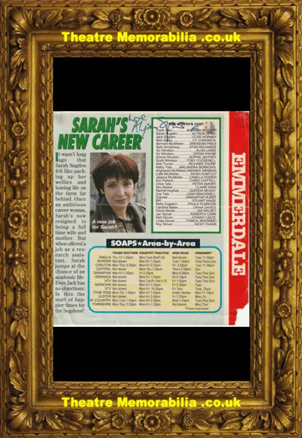 Sophie Moore Autograph Signed Picture Sarah Sugden Emmerdale