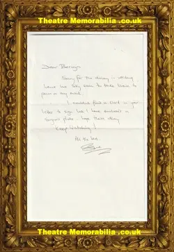 Sue Barker Tenis Player TV Presenter Hand Written Letter