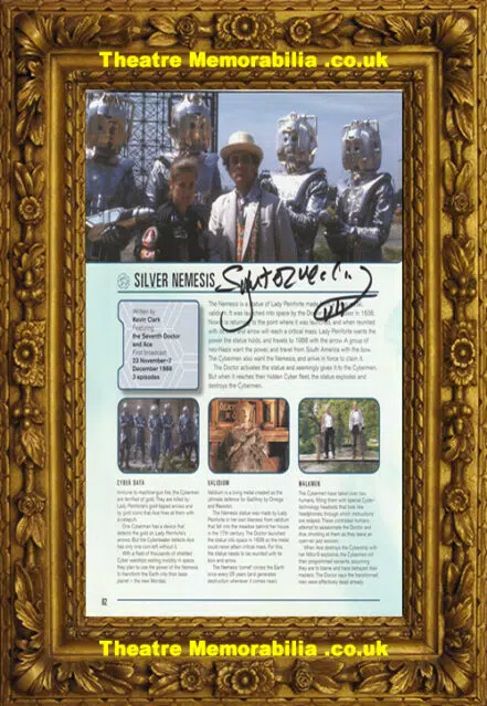 Sylvester McCoy Autograph Signed Sheet – The Doctor Who