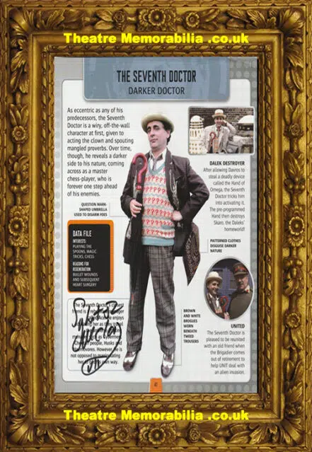 Sylvester McCoy Autographed Signed Sheet – The Doctor Who