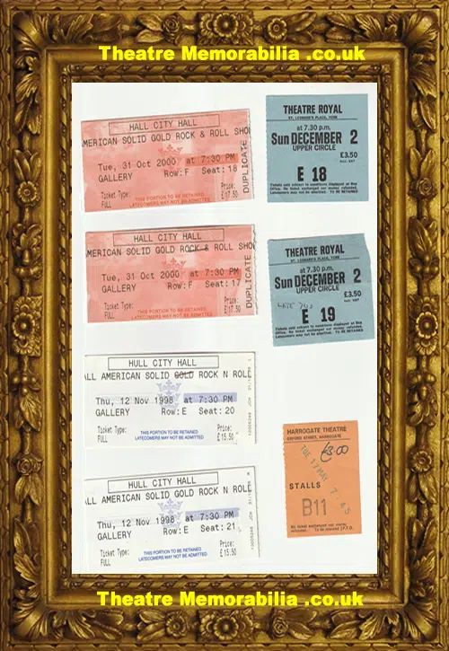 Theatre Ticket Collection For Sale - Mixed Bunch