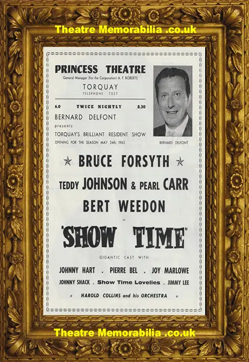 Torquay Princess Theatre - Bruce Forsyth Showtime - 1963