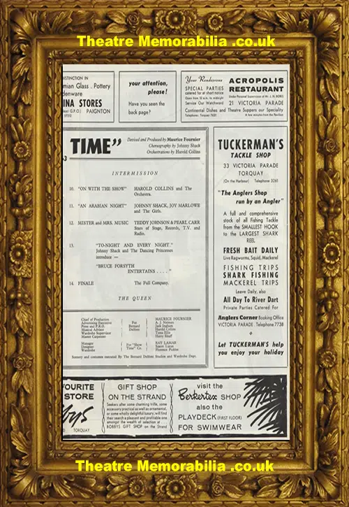 Torquay Princess Theatre - Bruce Forsyth Showtime - 1963