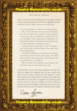 Vera Lynn Autograph Sweetheart Signed Autographed Book Page
