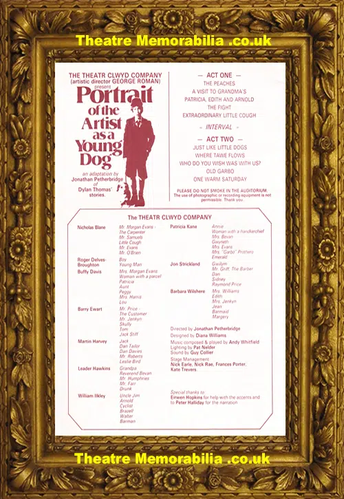 Wales Clwyd Theatre - Portrait Of The Artist As A Young Dog 1983