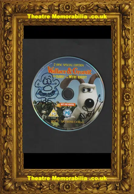 Wallace & Gromit Creator Nick Park Autographed Signed DVD’s X 2