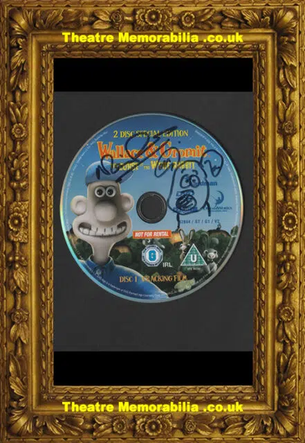 Wallace & Gromit Creator Nick Park Autographed Signed DVD’s X 2