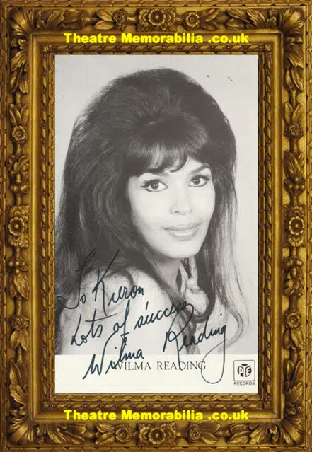 Wilma Reading Autograph Signed Picture – Singer