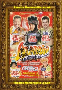 Wolverhampton Grand Theatre - Aladdin - 2005 Signed John Challis